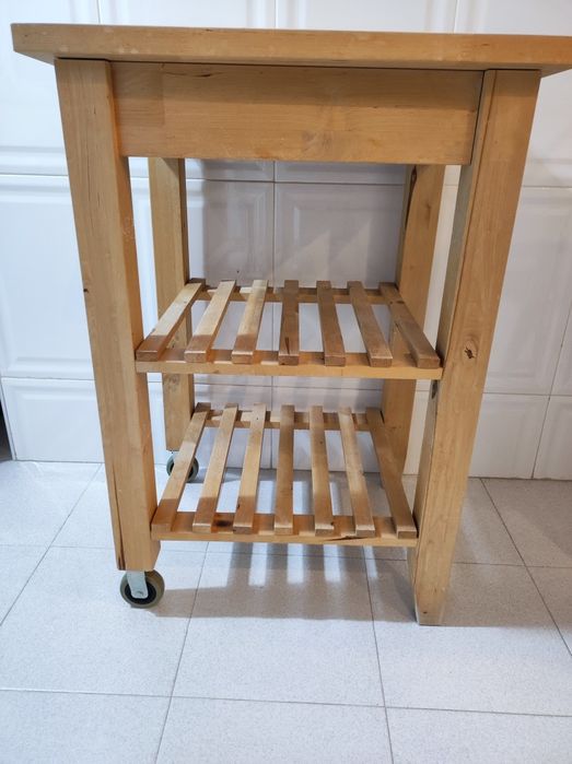 Carrinho de cozinha em bétula, IKEA bekväm