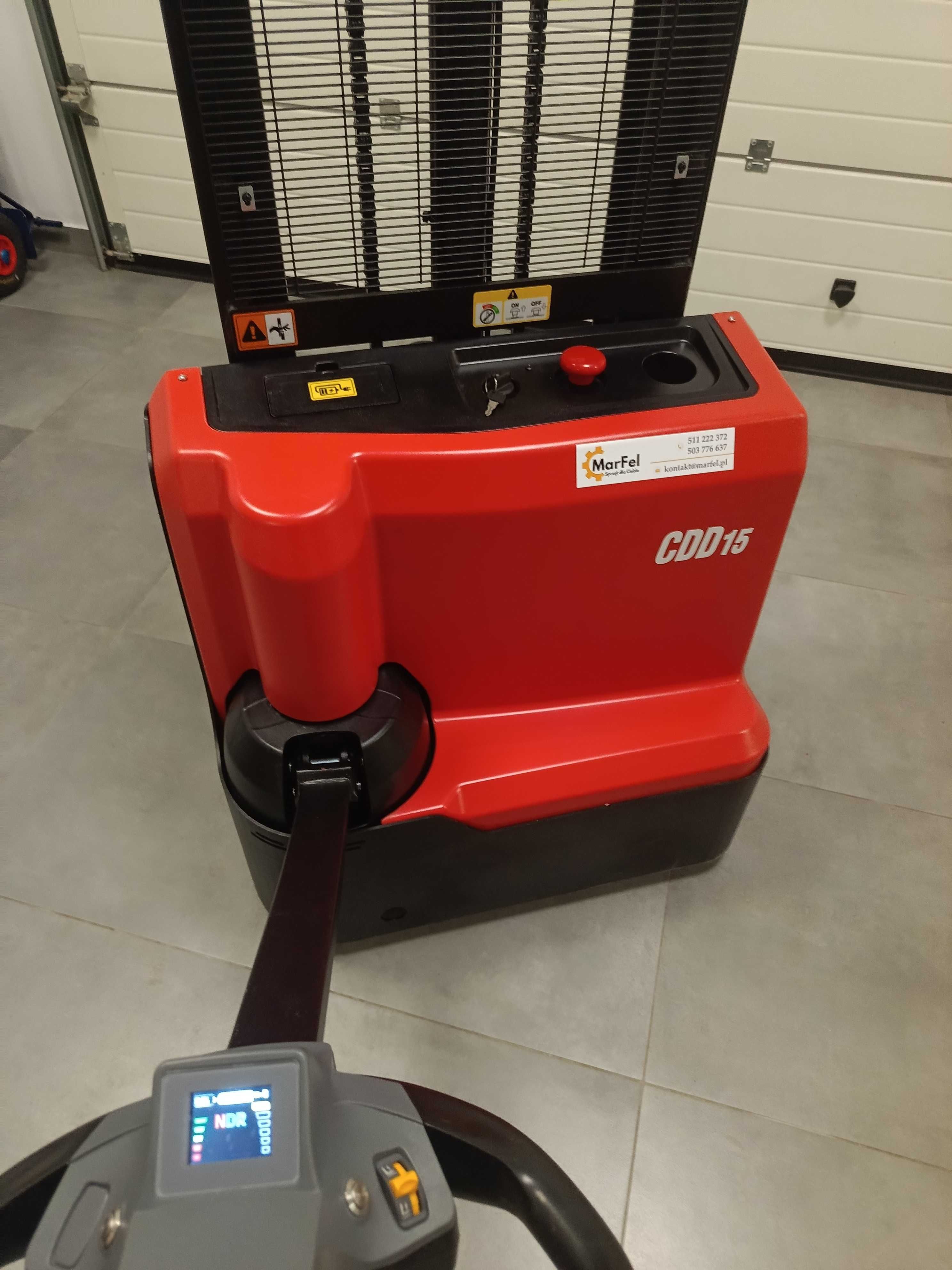 Sztaplarka paleciak podnośnikowy elektryczny 1500kg 2.5m 3m 3.3m 3.5m