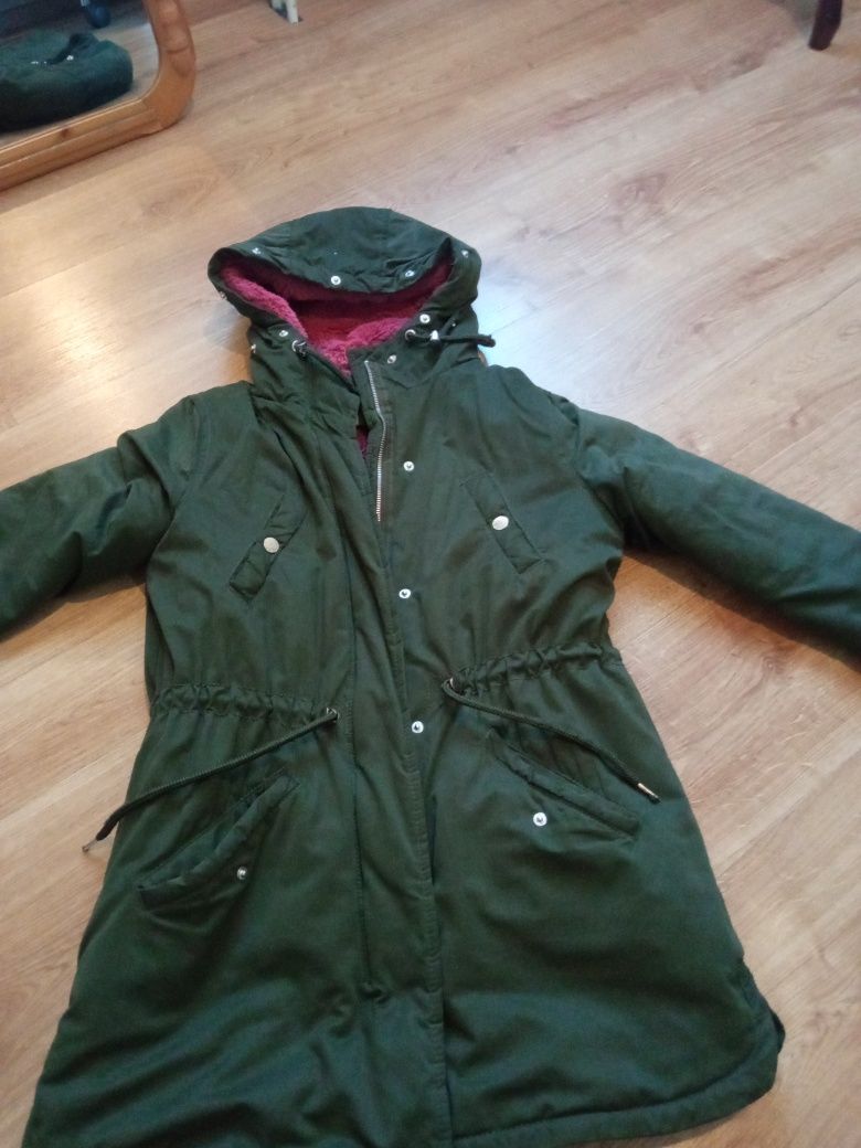 Parka XS butelkowa zielen