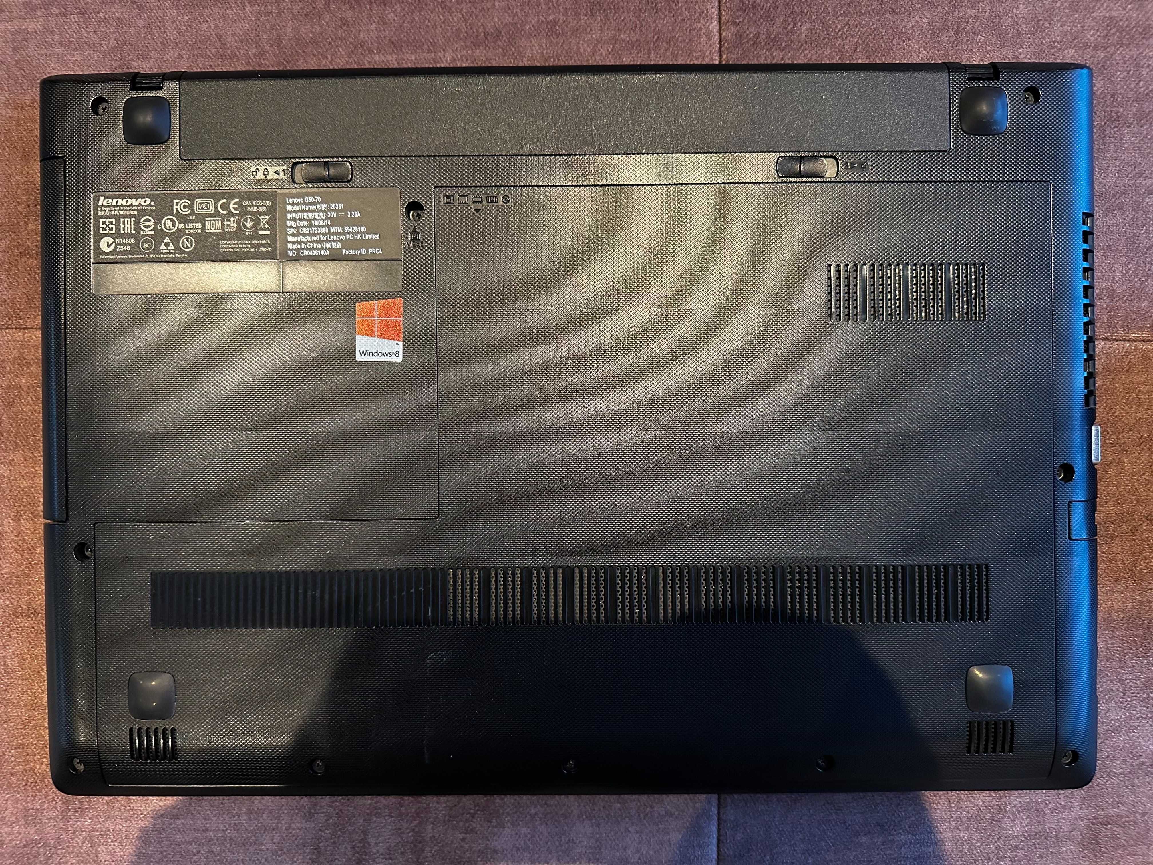 Laptop Lenovo G50-70 8GB RAM i3-4030U SSD Crucial 240GB