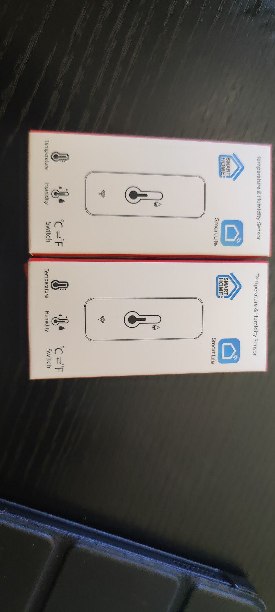 2x sensores inteligentes de temperatura e humidade