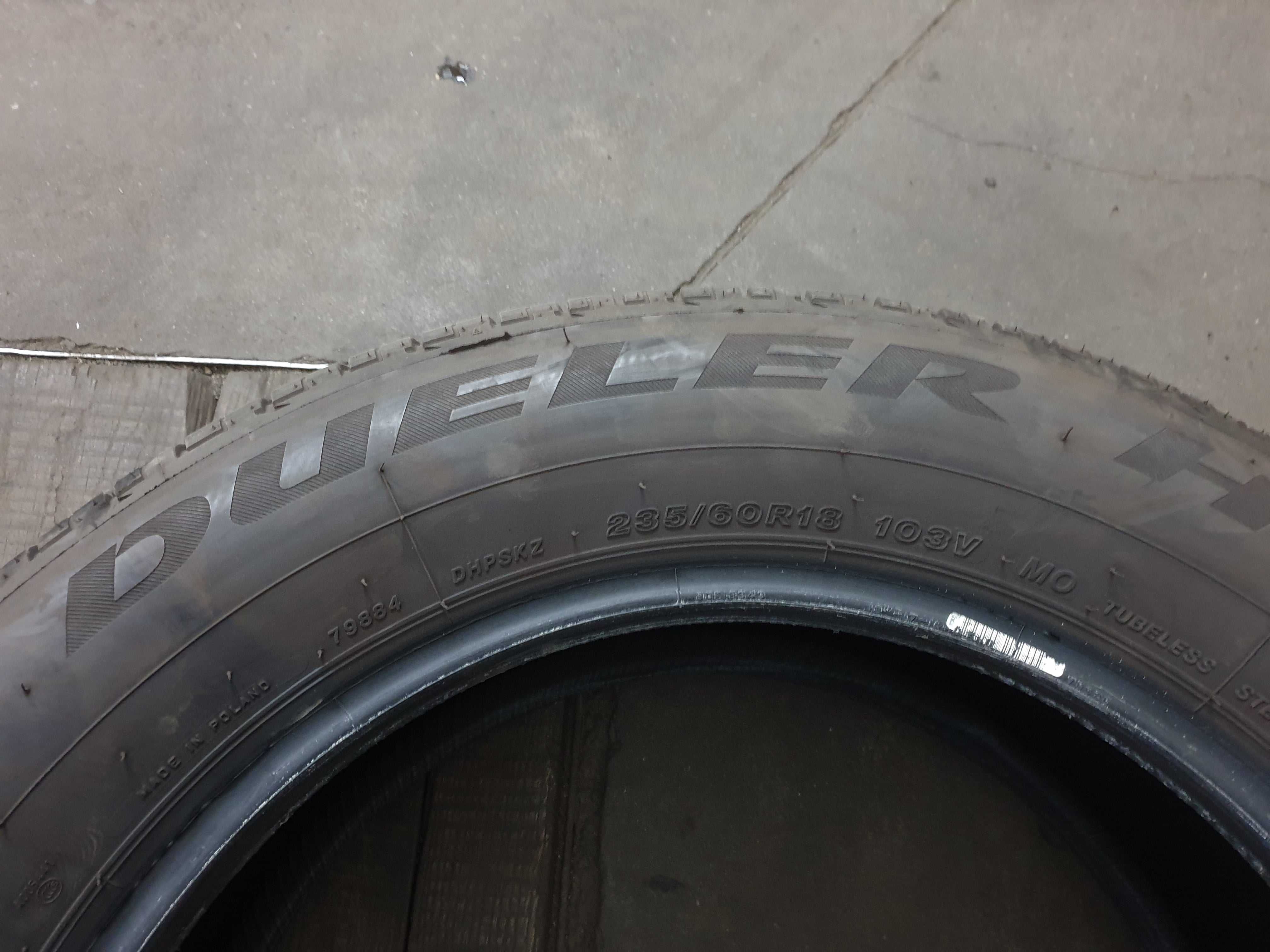 4 Szt 235/60 R18 103V Bridgestone Dueler H/P Sport - 2022r - 7,30mm