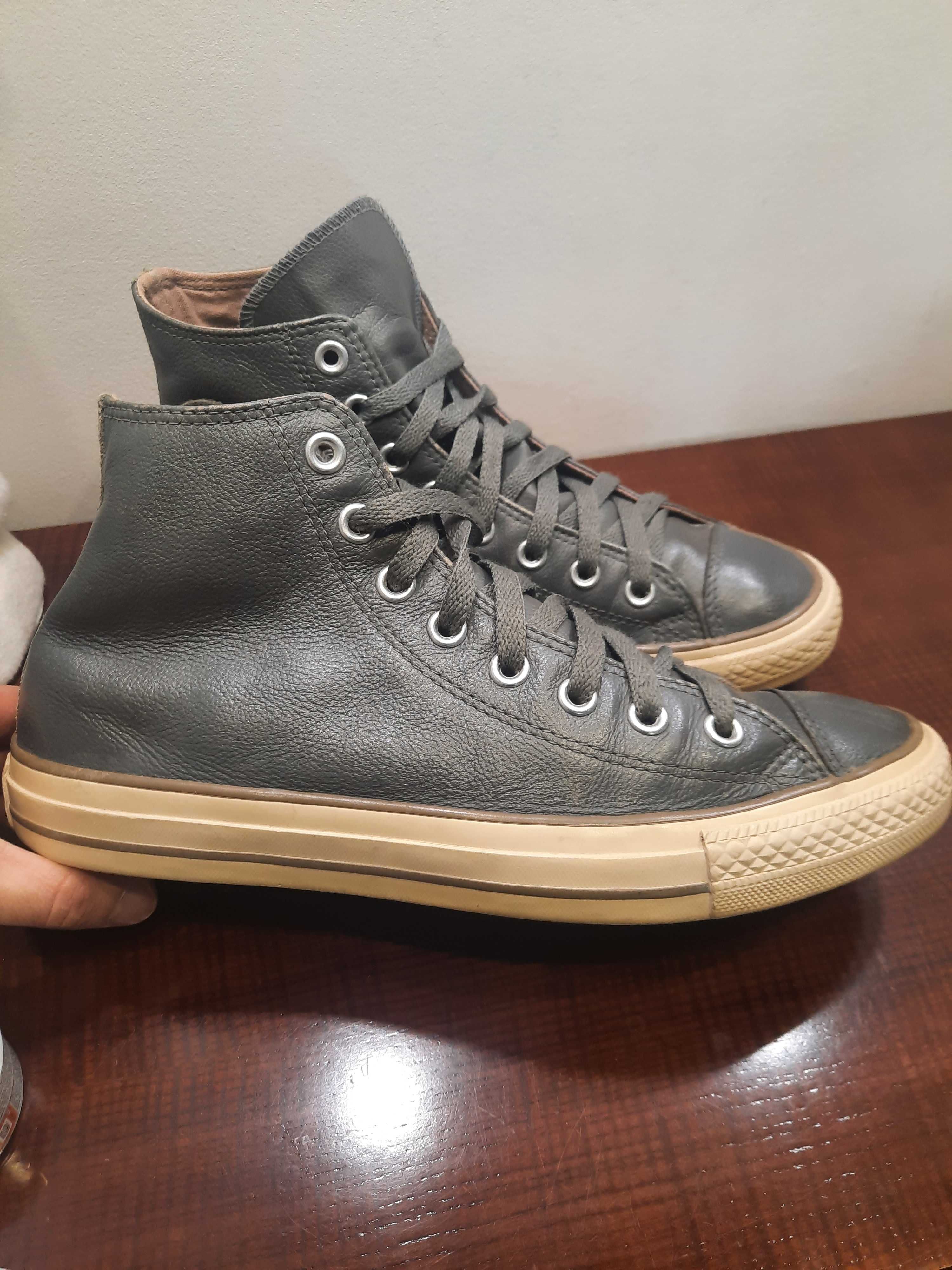 Оригинал, кожаные высокие кроссовки  Converse,  размер 41,5