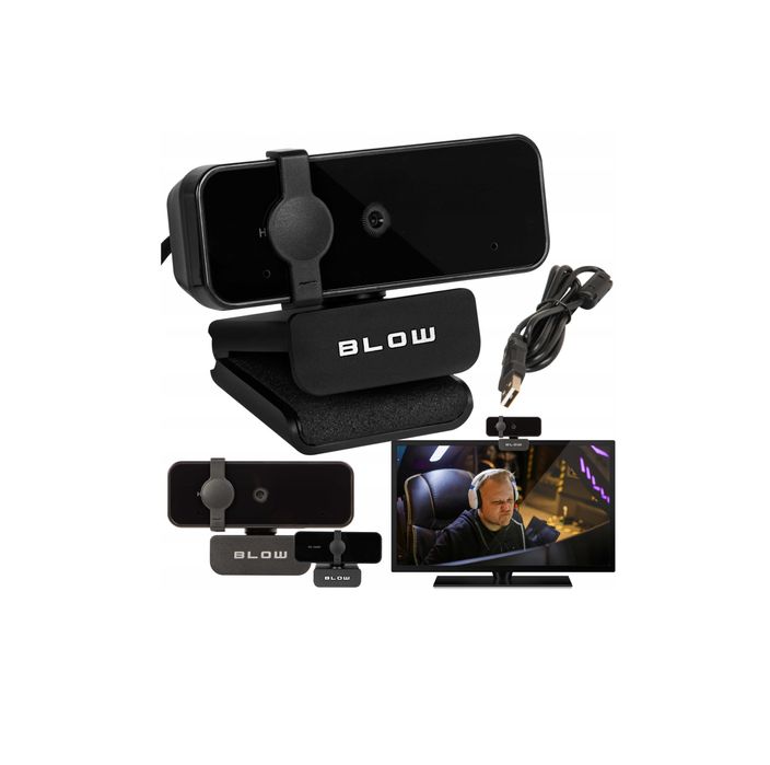 2w1 Kamera INTERNETOWA kamerka do komputera z mikrofonem zaślepka 1080