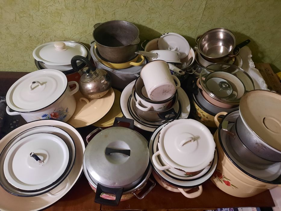 Кастрюли эмаль, алюминий, сталь