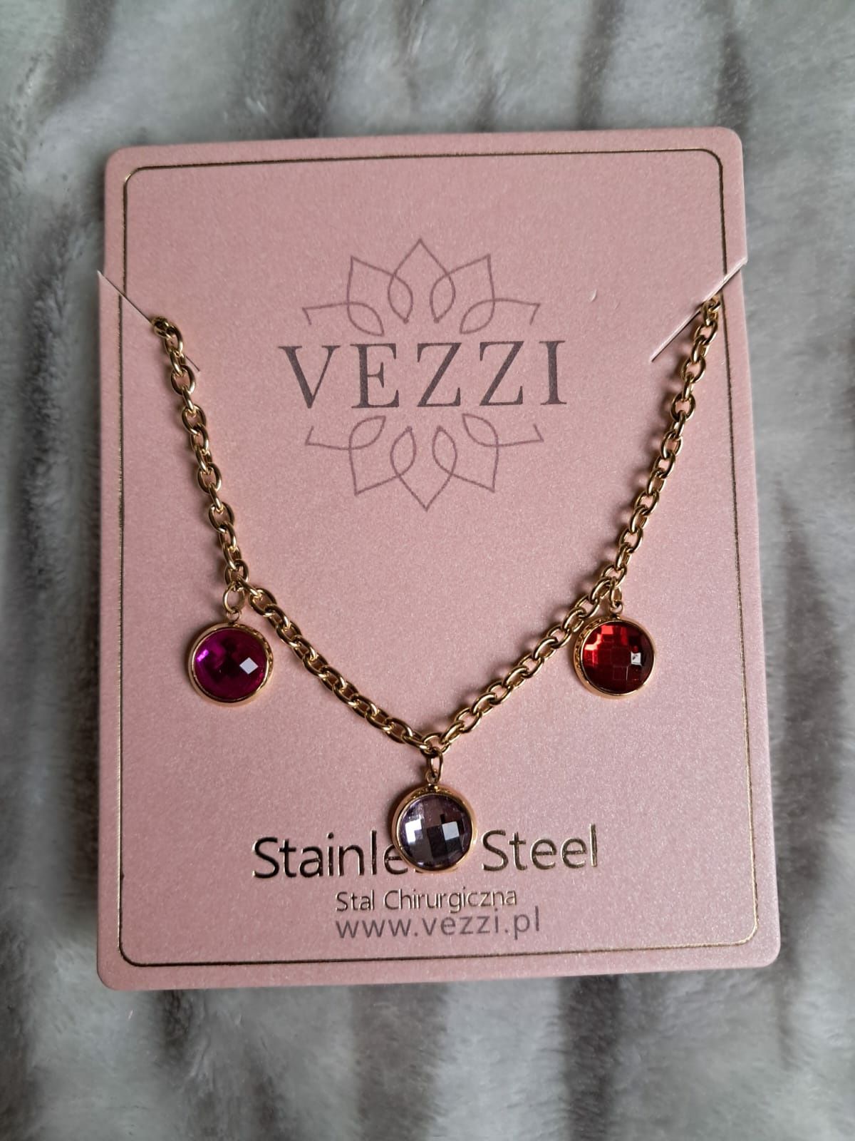 Zestaw naszyjnik bransoletka vezzi