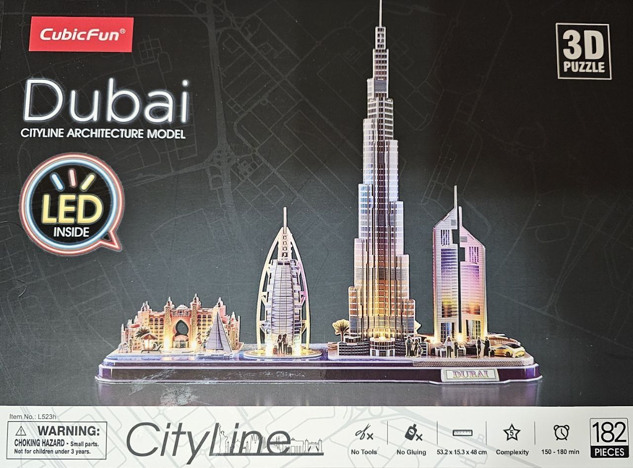 Пазл 3D Dubai  з Led підсвіткою