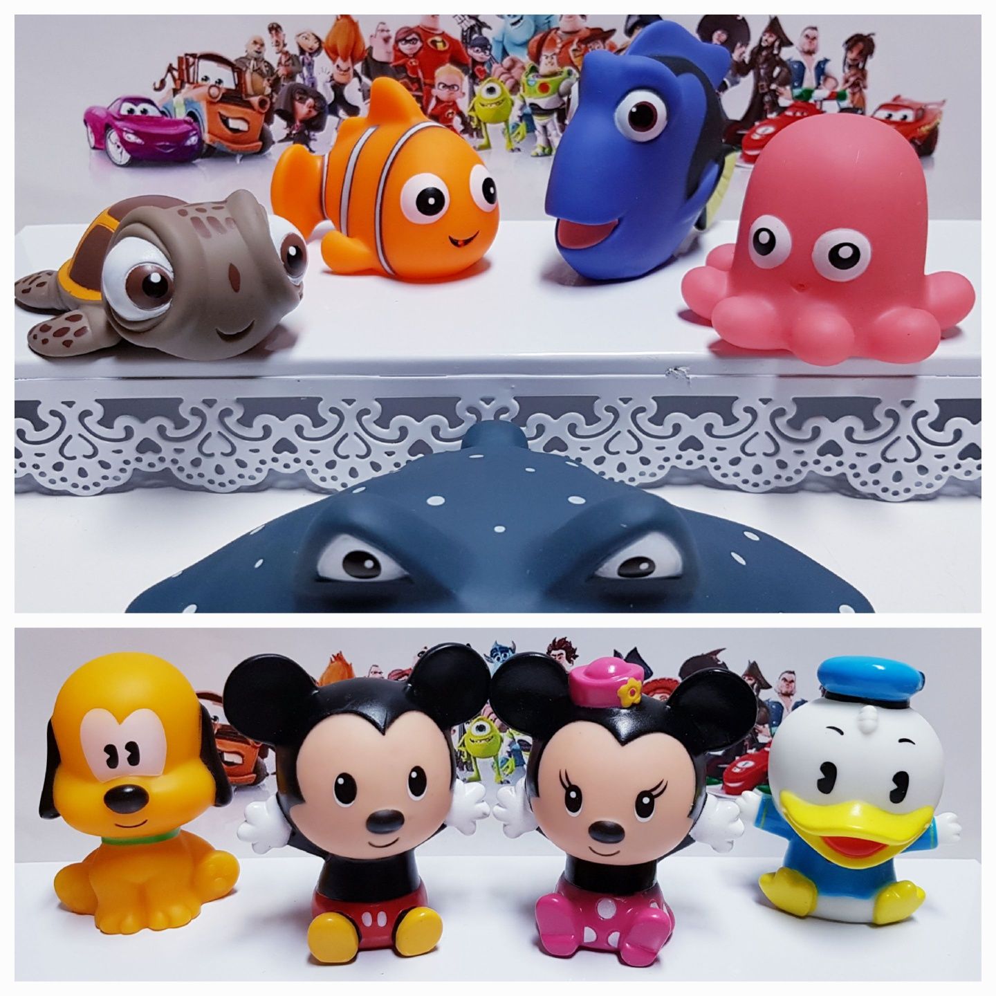 Conjunto Bonecos de Banho Nemo + Mickey (Portes incluidos)