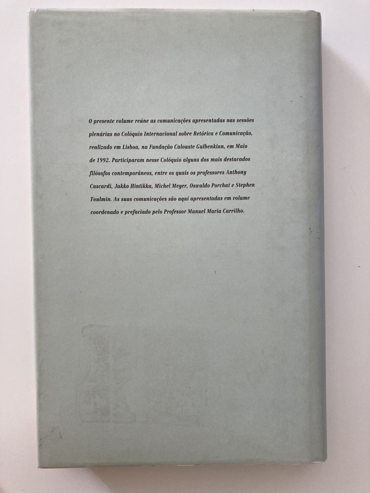 Retórica e Comunicação, de Cascardi, Carrilho, Hintikka e Meyer