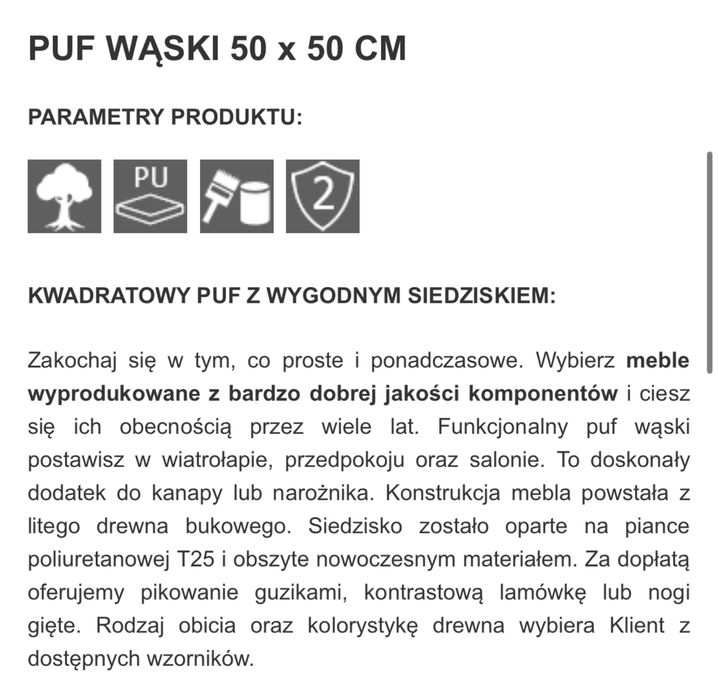 Stołek / puf tapicerowany aksamit granatowy