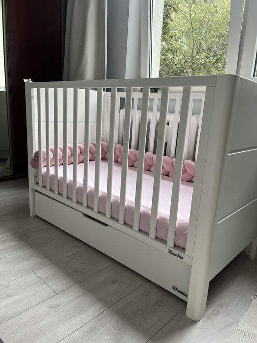 Lóżeczko 120x60 Woodies + materac Woodies