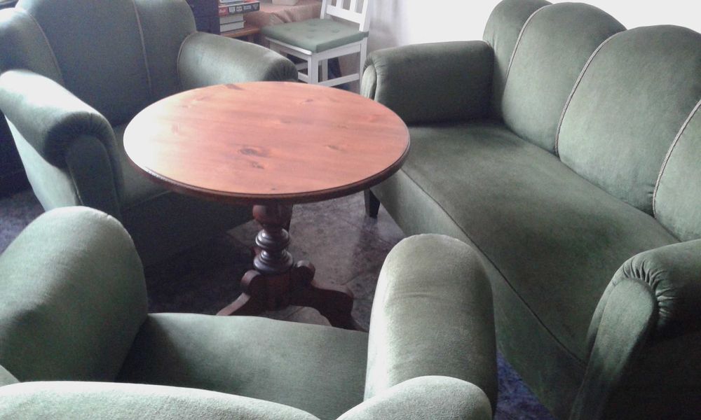 Kpl.kanapa i fotele art.deco tzw.zestaw klubowy