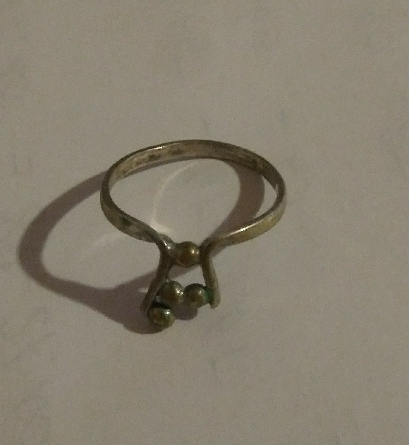 Antyk metaloplastyka stary srebrny pierścionek srebro RYTosztuka
