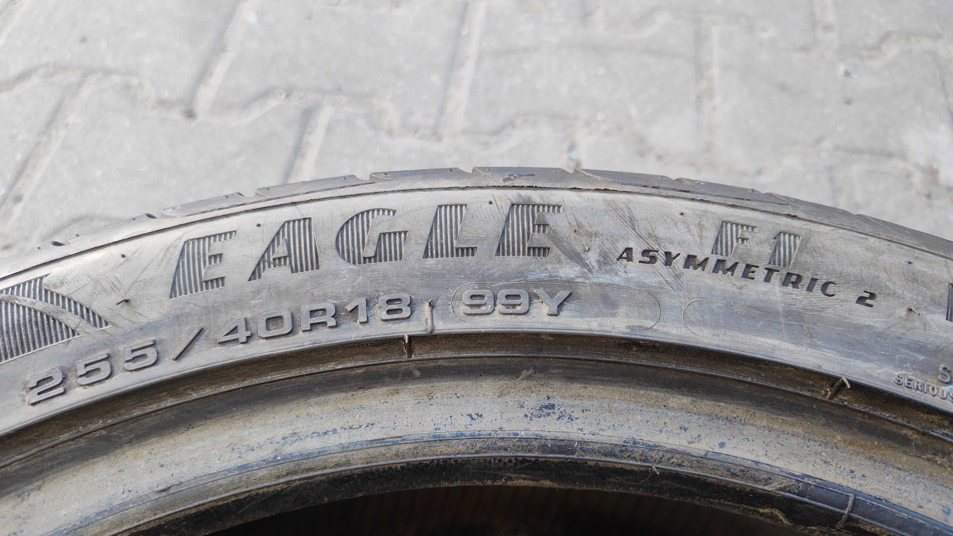 2x 255/40R18 Goodyear Eagle F1 Asymmetric 2 Lato Używane FV Siedlce