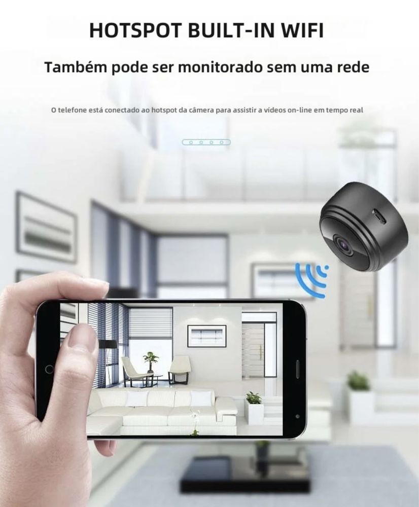 mini camera sem fio com wifi