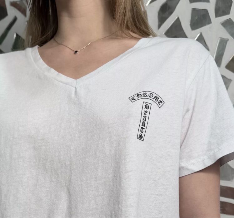 Chrome Hearts Matty Boy Snot футболка жіноча коротка з V-вирізом Small