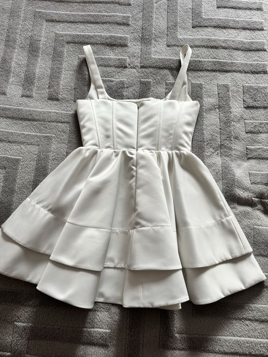 Платье коктельное/вечернее белое мини CHER 17