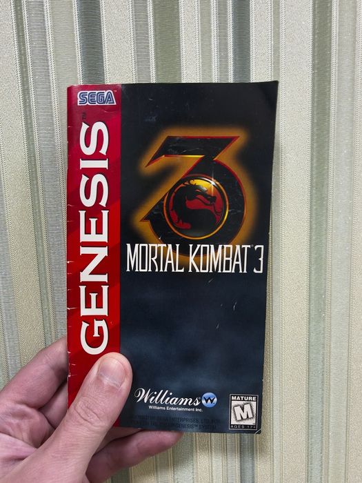 Мануал Mortal Kombat 3 оригінал