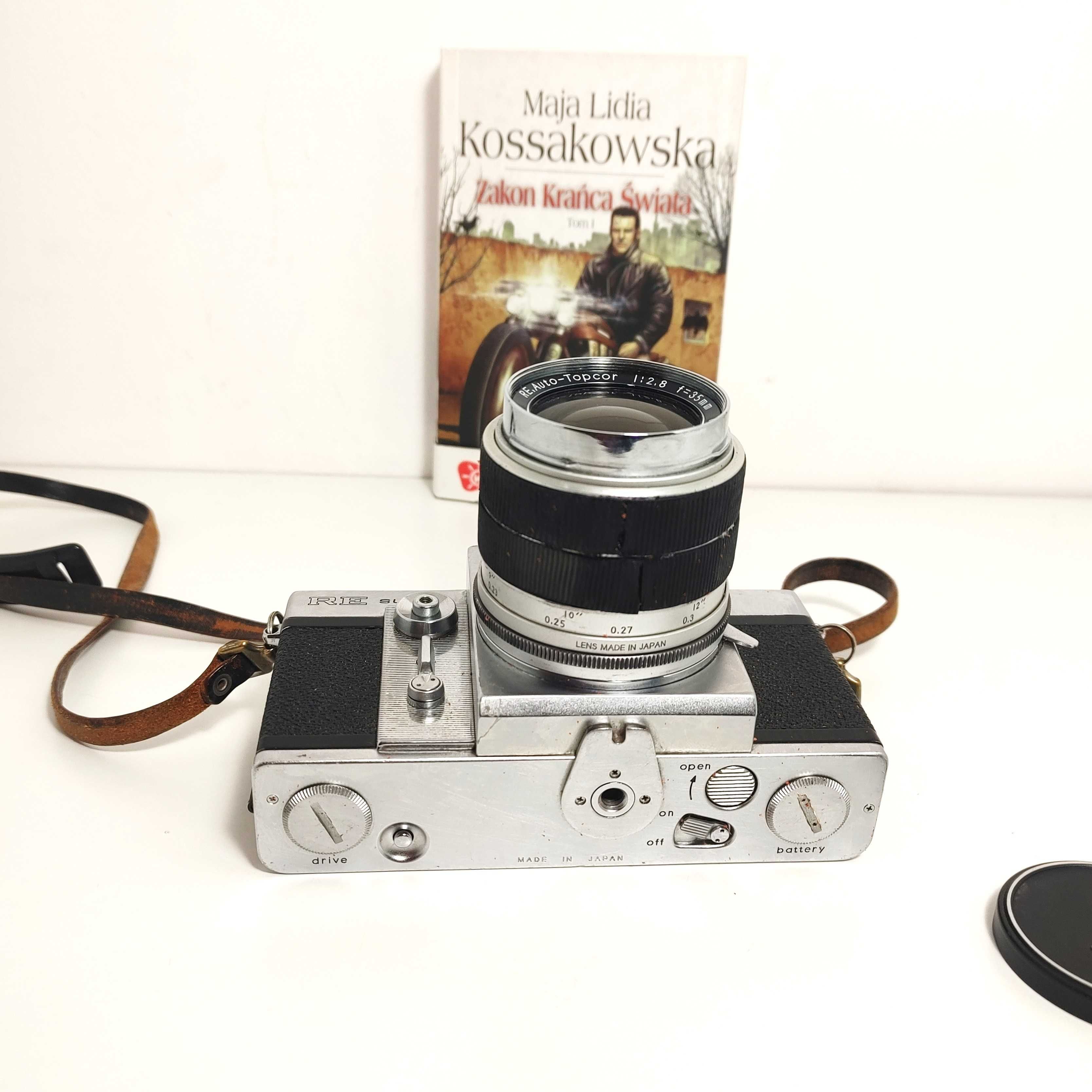 Lustrzanka analogowa TOPCON RE Super  RE- Auto-Topcar 1:2,8 35mm ŁADNY