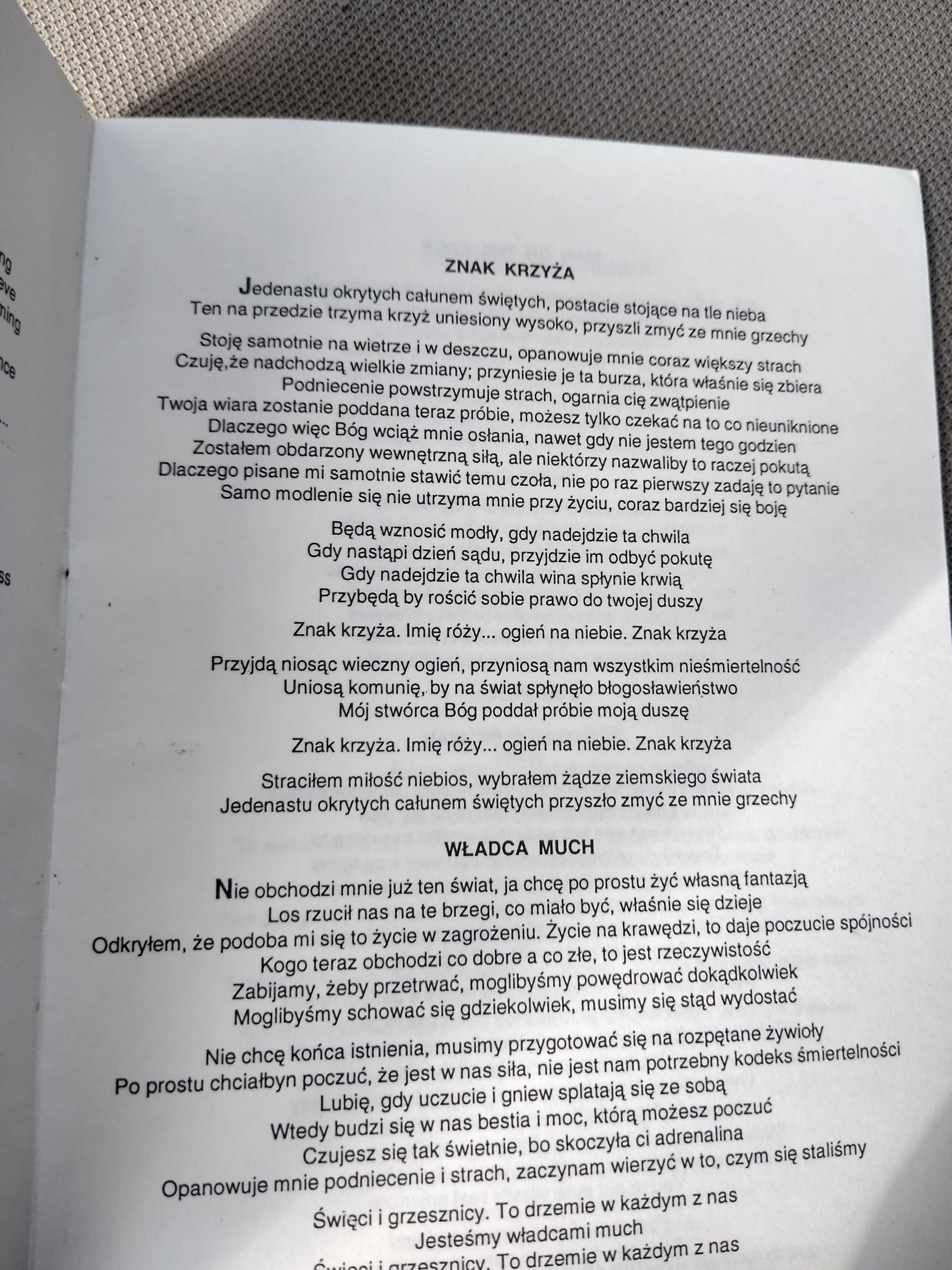 Metallica,iron maiden teksty piosenek