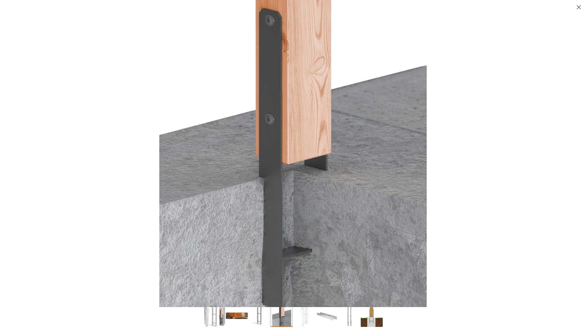 Podstawa kotwa do słupa do betonu wmurowania, 70 x 600 mm NOWA Wawa