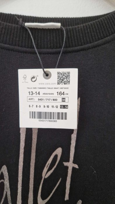 Sweat menina ZARA - Ballet, NOVO