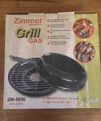 Сковородка Гриль-Газ ZIMMER диаметром 33 см, эмаль
