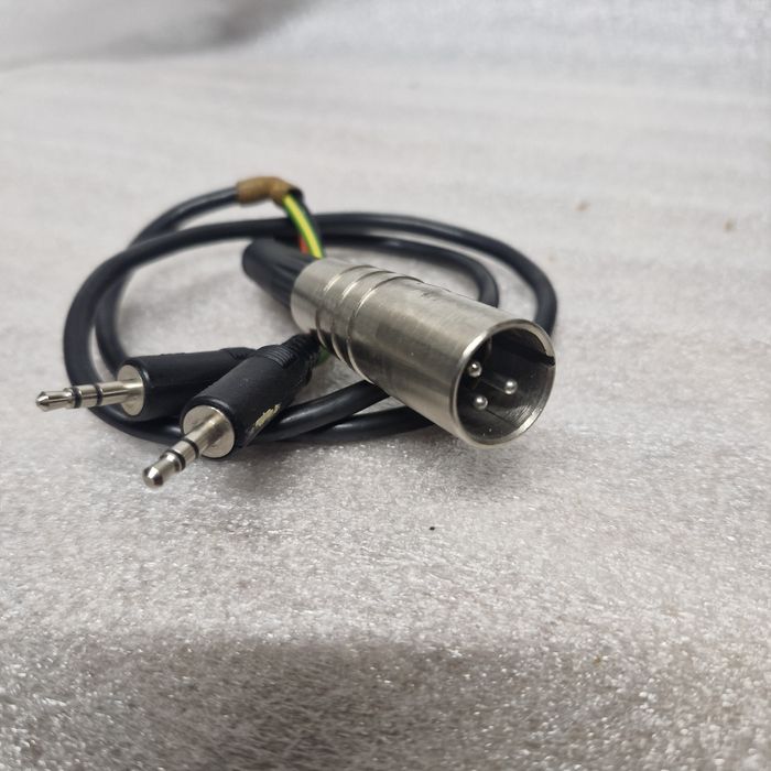 "Kabel XLR 3-pin do 2x mini jack 3,5mm – Adapter audio 70cm, używany