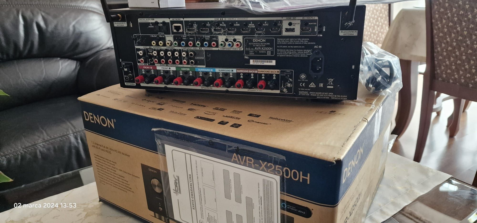 Śświetny amplituner denon avr-x2500h