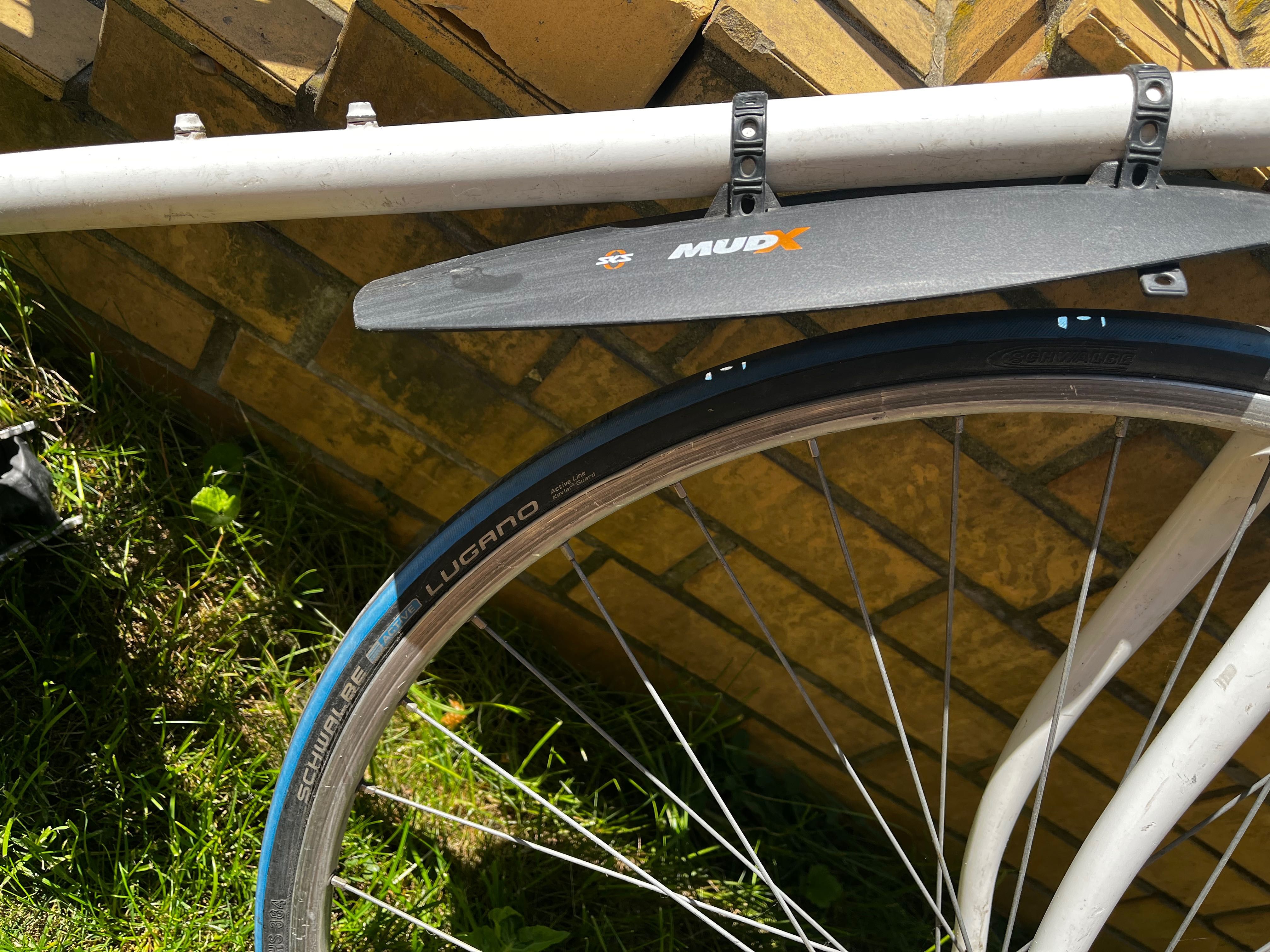 Promo Unisex biały minimalistyczny rower, osprzęt shimano, bez biegów