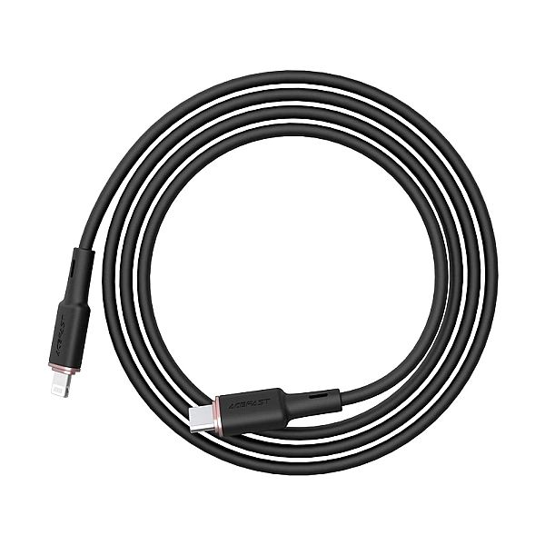 Acefast kabel MFI USB Typ C - Lightning 1,2m, 30W, 3A czarny (C2-01 bl