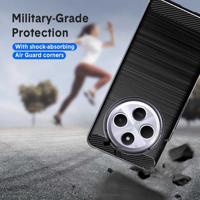 Etui Nakładka Carbon do Xiaomi Redmi 14C + Szkło Hartowane