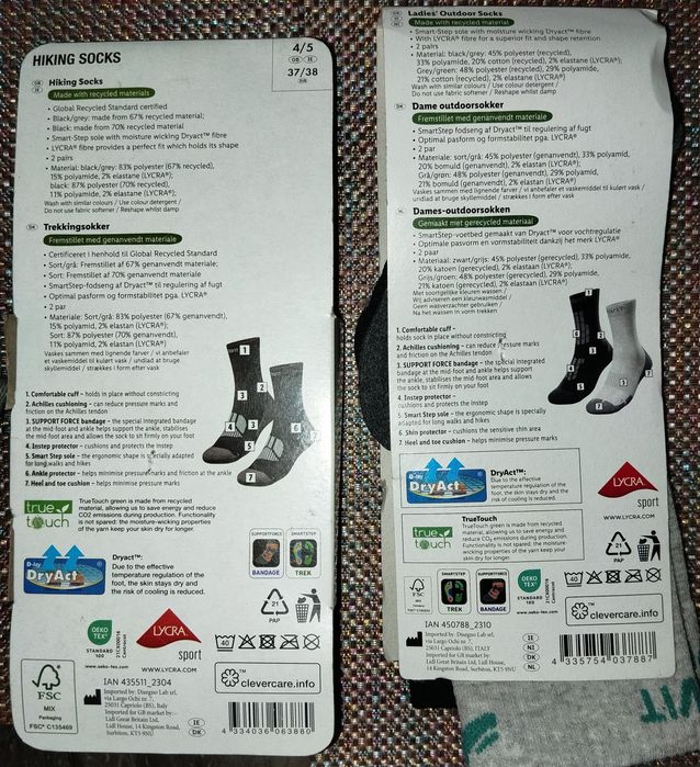 Crivit Sports Premium - женские трекинговые носки Германия