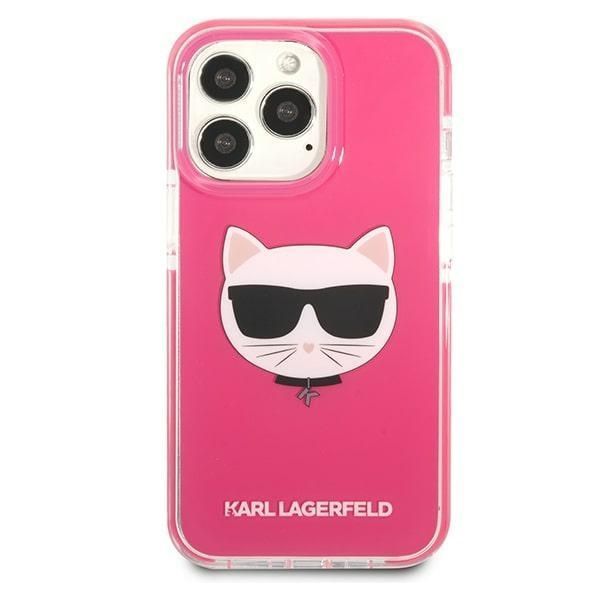 Etui na iPhone 13 Pro/13 6,1" Karl Lagerfeld Choupette Head - Fuksja