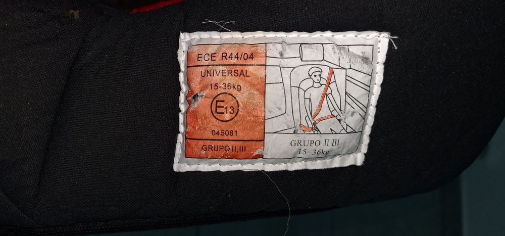 Acento (banco)criança grupo II e III  de 15 a 36 kg.