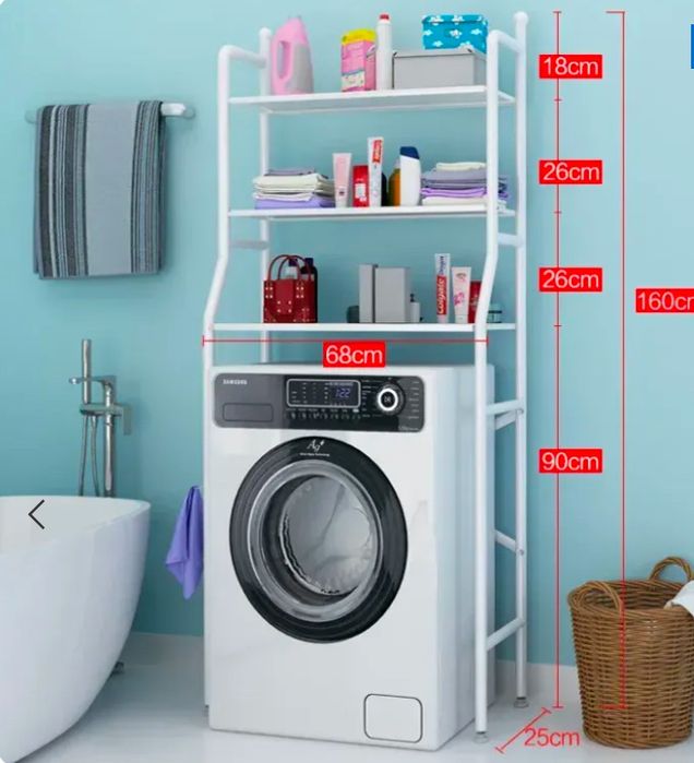 Полиця стелаж для ванної кімнати Підлогова стійка металическая