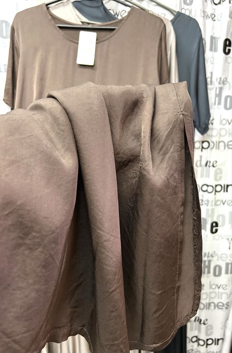 РОСКОШНОЕ! длинное натуральное платье, шёлк атлас, Италия 52-56 р.