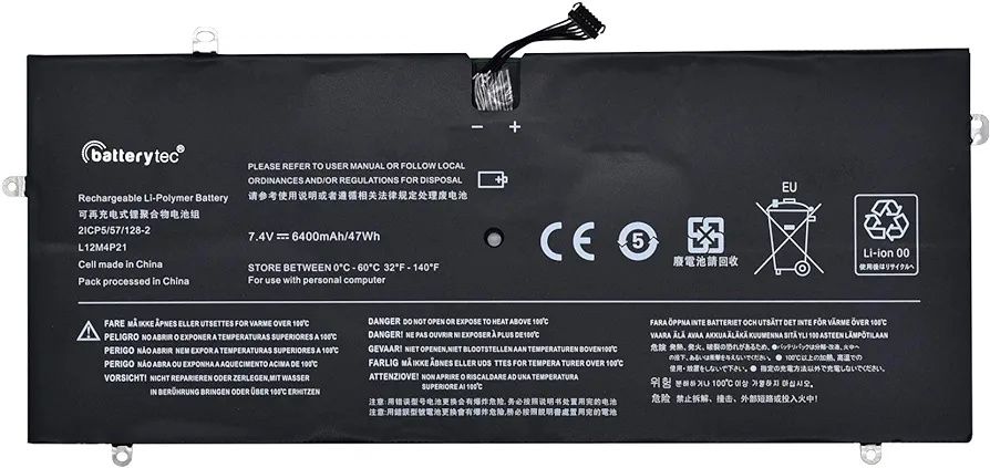 Bateria do laptopa zamiennik lenovo l12m4p21 7,4v 6400mah 47wh