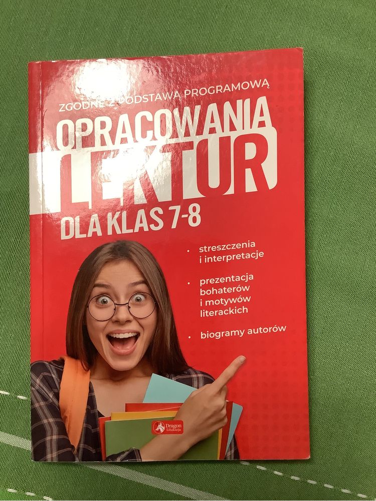 Sprzedam opracowania lektur klasa 7-8 przygotowujace do egzminu