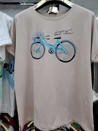 Beżowa bluza rower z cyrkoniami