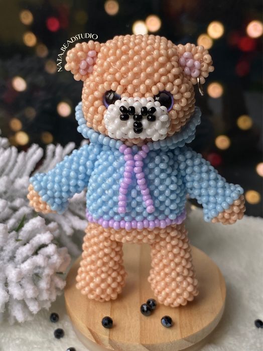 Новорічна іграшка / брелок з бісеру