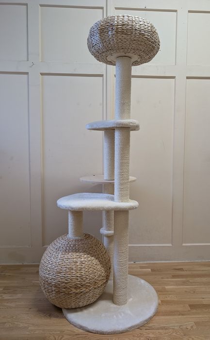 Laguna Drapak dla Kota Kremowy 83x74x160cm ZMODYFIKOWANY DUŻY WYSOKI