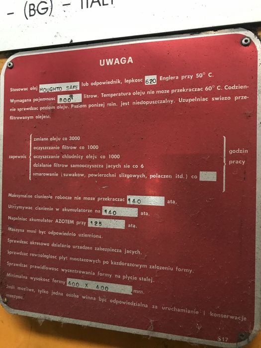 Wtryskarka do aluminium Agrati-AEE