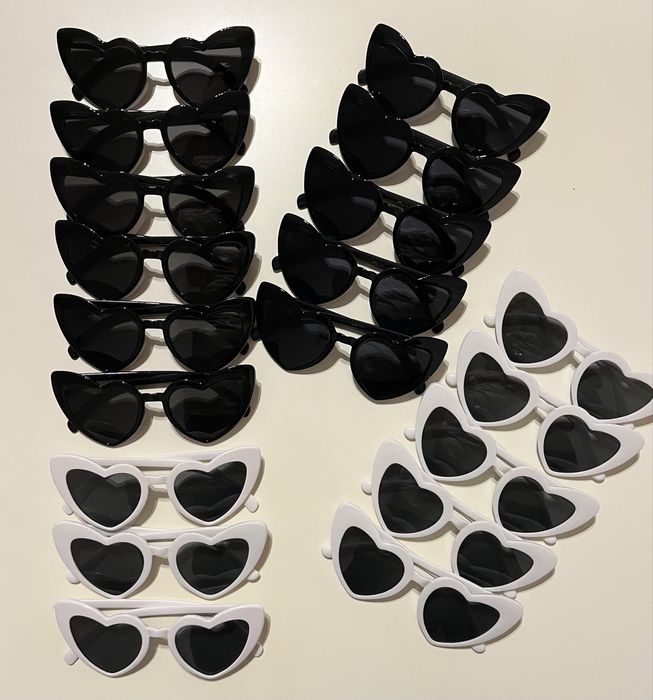 Okulary serduszka na wesele ślub