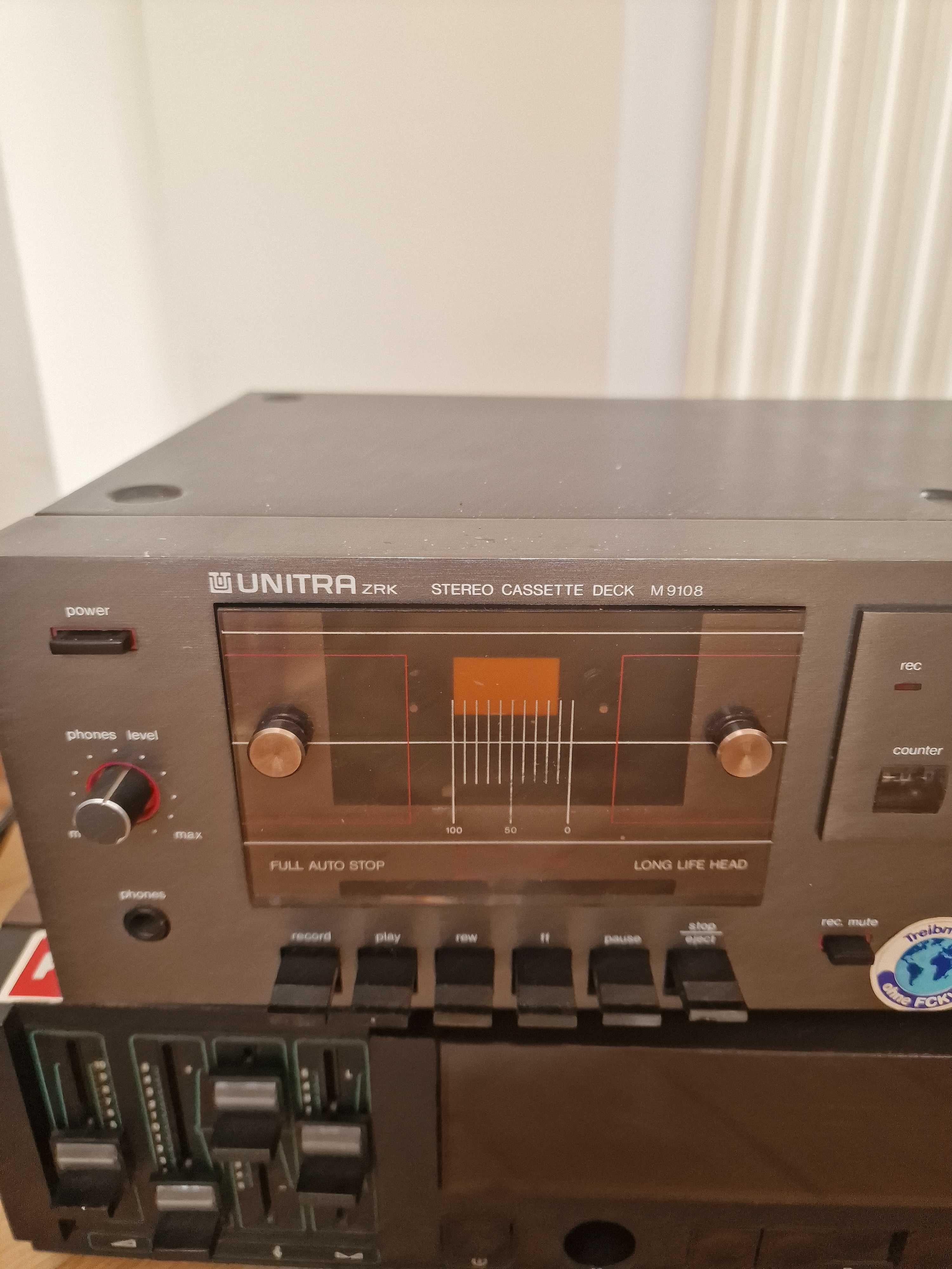 Unitra zestaw kolumny Tonsil, kaseciak Zrk M9108, radio Diora amator 2