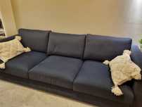 Kanapa sofa nierozkładana 3 osobowa granatowa robiona na zamówienie