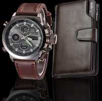 Комплект ударопрочные часы AMST + портмоне Baellerry Business