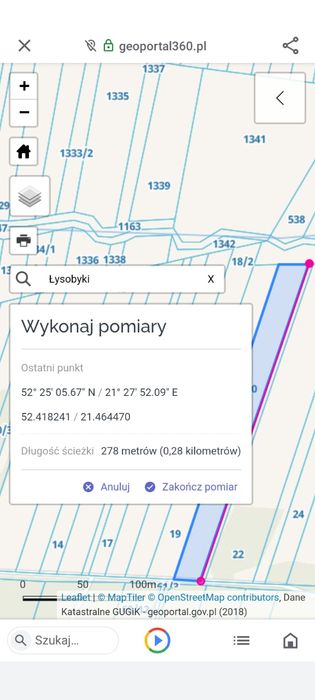 Łysobyki działka z warunkami zabudowy