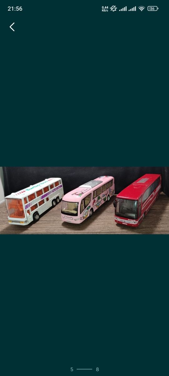 Металічні моделі ,автобусів і машин
