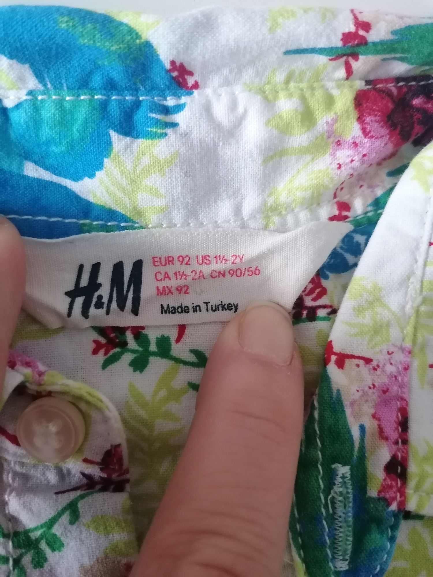 Koszule hawajskie chłopięce komplet H&M i inne 86/92